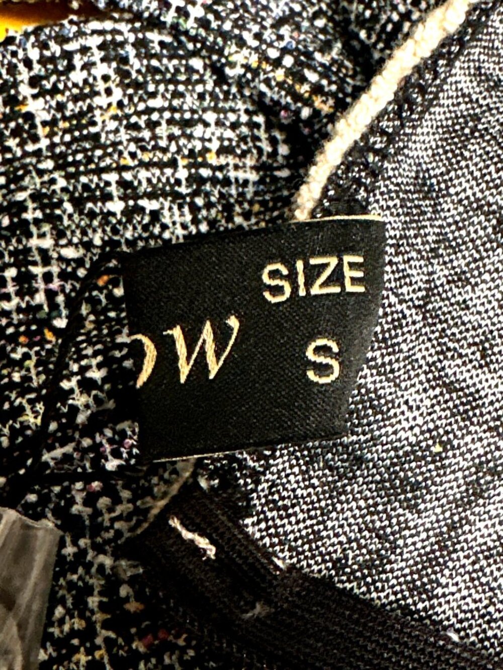 VFShow Size M Black White Tweed Peplum Dress Slim Fit Office City Chic Work Wear - Picture 10 of 16
